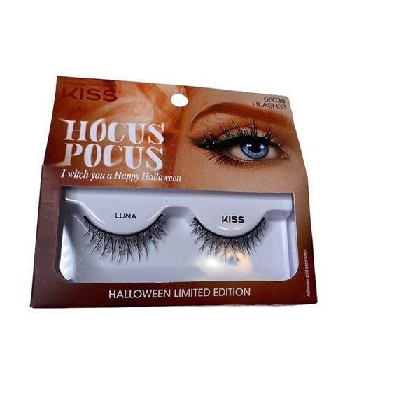 KISS Halloween Limited Edition False Fake Eyelashes, Luna (Sequined) NEW - Picture 1 of 5